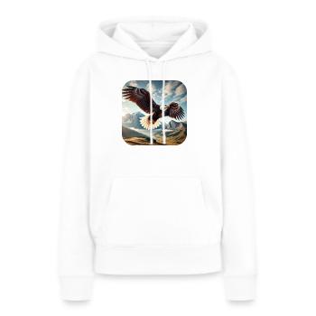 Weißkopfseeadler - Frauen Premium Bio Hoodie - Weiß - Vorne - Julia (174cm)