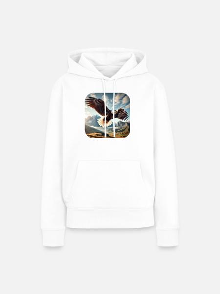 Weißkopfseeadler - Frauen Premium Bio Hoodie - Weiß