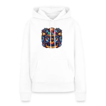 Logo du concert en direct - Sweat à capuche Premium bio Femme - blanc - Devant - Julia (174cm)