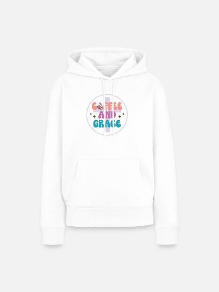 Kaffee & Gnade - Frauen Premium Bio Hoodie - Weiß