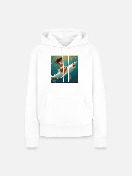 Hai reiten - Frauen Premium Bio Hoodie - Weiß