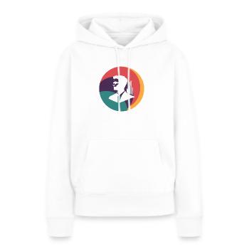 Statistiques Mathématiques - Sweat à capuche Premium bio Femme - blanc - Devant - Julia (174cm)