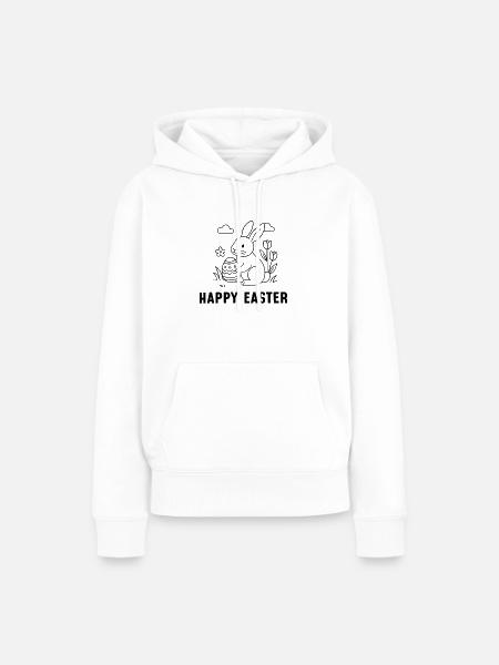 Happy Easter - Frauen Premium Bio Hoodie - Weiß