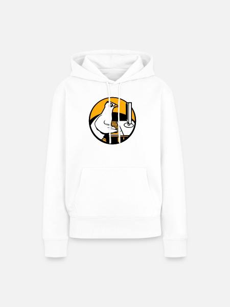 Pigeon Works Office Computer Keyboard Mouse Gamer - Women’s Premium Organic Hoodie - white