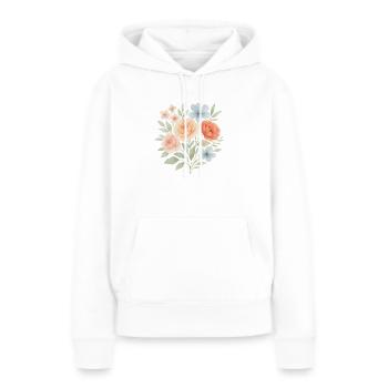 Blütentraum – nostalgic & tender - Women’s Premium Organic Hoodie - white - Front - Julia (174cm)
