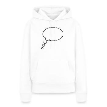 Denkblase Design - Frauen Premium Bio Hoodie - Weiß - Vorne - Julia (174cm)