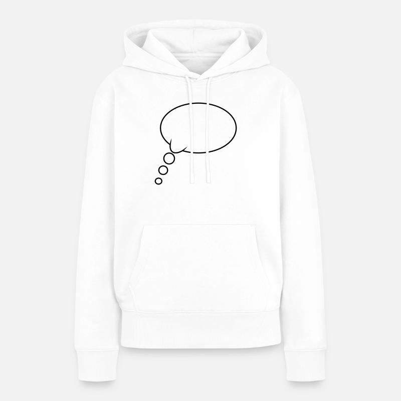 Pensée : Bubble Design - Sweat à capuche Premium bio Femme - blanc