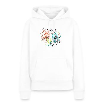 Musculation Fitness Training Entraînement - Sweat à capuche Premium bio Femme - blanc - Devant - Julia (174cm)