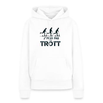 Ich kann keinen Roller haben - Frauen Premium Bio Hoodie - Weiß - Vorne - Julia (174cm)