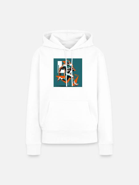 Football - Frauen Premium Bio Hoodie - Weiß