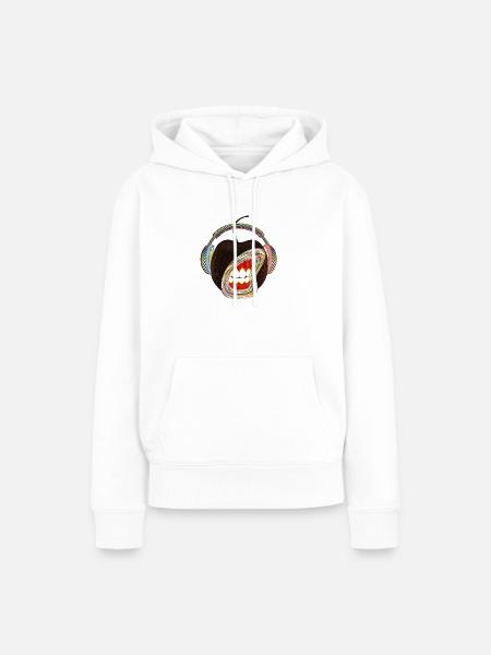 Schwarze Kirsche Stolz - Frauen Premium Bio Hoodie - Weiß