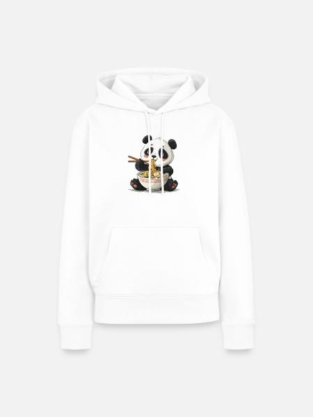 Süßer Panda Ramen - Frauen Premium Bio Hoodie - Weiß