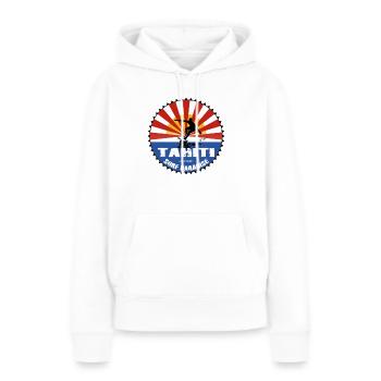Surf tahiti - Frauen Premium Bio Hoodie - Weiß - Vorne - Julia (174cm)