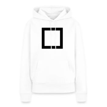 Quadrat rand - Frauen Premium Bio Hoodie - Weiß - Vorne - Julia (174cm)