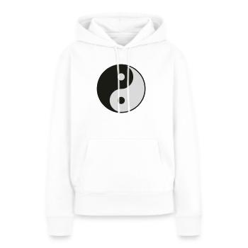 Yin Yang - Frauen Premium Bio Hoodie - Weiß - Vorne - Julia (174cm)