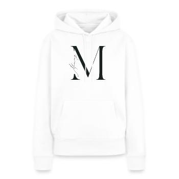 Großes M für Mama - Frauen Premium Bio Hoodie - Weiß - Vorne - Julia (174cm)