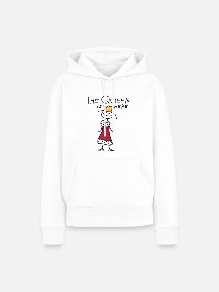 The Queen - Frauen Premium Bio Hoodie - Weiß