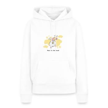 NEW to THE HERD - Women’s Premium Organic Hoodie - white - Front - Julia (174cm)