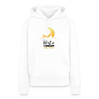 Poète Poésie Poète Poésie I Don - Sweat à capuche Premium bio Femme - blanc - Devant - Julia (174cm)