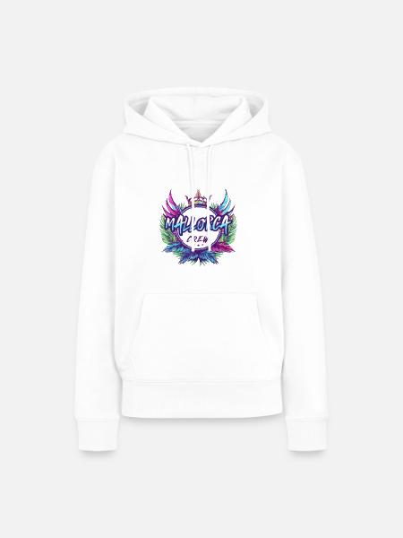 Mallorca Crew Bunt - Frauen Premium Bio Hoodie - Weiß