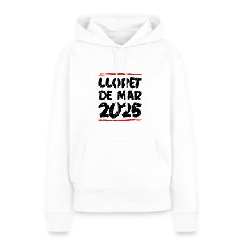 Lloret De Mar 2025 Spruch - Frauen Premium Bio Hoodie - Weiß - Vorne - Julia (174cm)