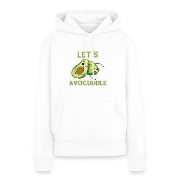 Avocado am Kuscheln - Frauen Premium Bio Hoodie - Weiß - Vorne - Julia (174cm)