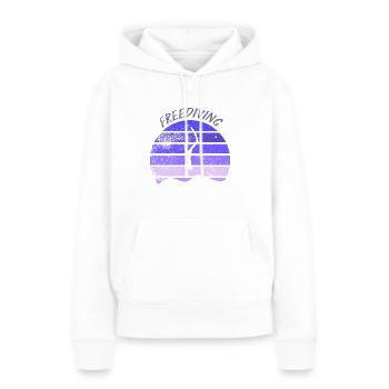 Freediving T-Shirt - Frauen Premium Bio Hoodie - Weiß - Vorne - Julia (174cm)