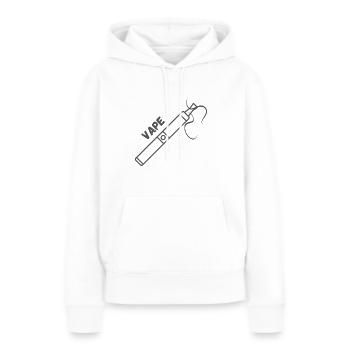 VAPE - Frauen Premium Bio Hoodie - Weiß - Vorne - Julia (174cm)