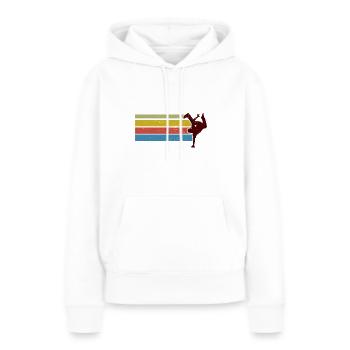 break dance - Sweat à capuche Premium bio Femme - blanc - Devant - Julia (174cm)