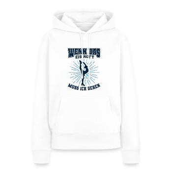 Eiskunstlauf - Frauen Premium Bio Hoodie - Weiß - Vorne - Julia (174cm)