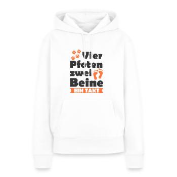 Hundeliebhaber Herrchen - Frauen Premium Bio Hoodie - Weiß - Vorne - Julia (174cm)