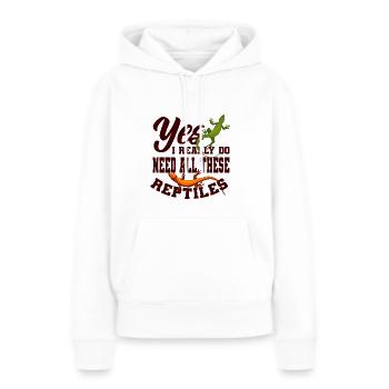 reptiles - Sweat à capuche Premium bio Femme - blanc - Devant - Julia (174cm)
