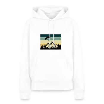 Paragliding - Frauen Premium Bio Hoodie - Weiß - Vorne - Julia (174cm)