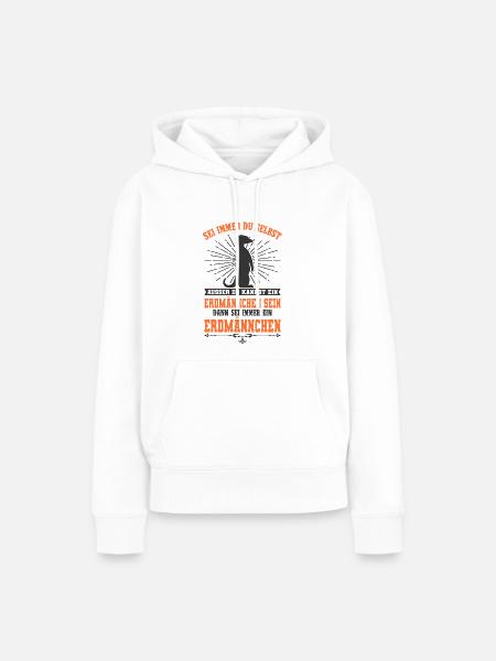 Erdmännchen - Frauen Premium Bio Hoodie - Weiß