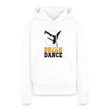 break dance - Sweat à capuche Premium bio Femme - blanc - Devant - Julia (174cm)