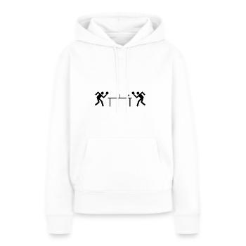 Ping-ping-lt - Sweat à capuche Premium bio Femme - blanc - Devant - Julia (174cm)