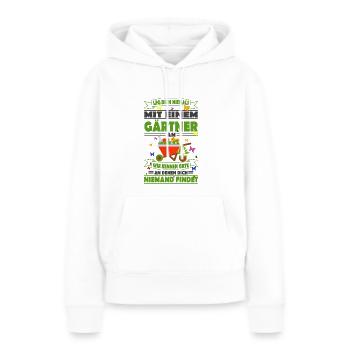 Gärtner - Frauen Premium Bio Hoodie - Weiß - Vorne - Julia (174cm)