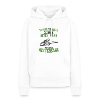 Holzfäller - Frauen Premium Bio Hoodie - Weiß - Vorne - Julia (174cm)