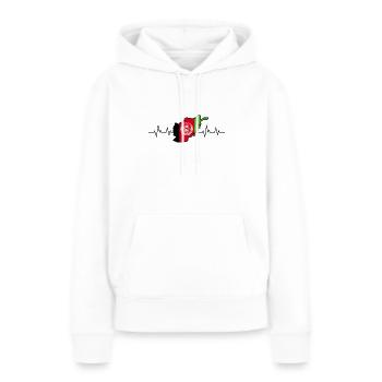 Battements de cœur en Afghanistan - Sweat à capuche Premium bio Femme - blanc - Devant - Julia (174cm)