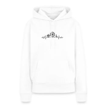 Kirmes Herzschlag - Frauen Premium Bio Hoodie - Weiß - Vorne - Julia (174cm)