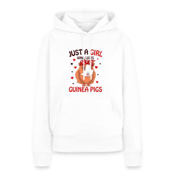 Cochon d'Inde - Sweat à capuche Premium bio Femme - blanc - Devant - Julia (174cm)
