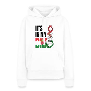 Hongrie - Sweat à capuche Premium bio Femme - blanc - Devant - Julia (174cm)