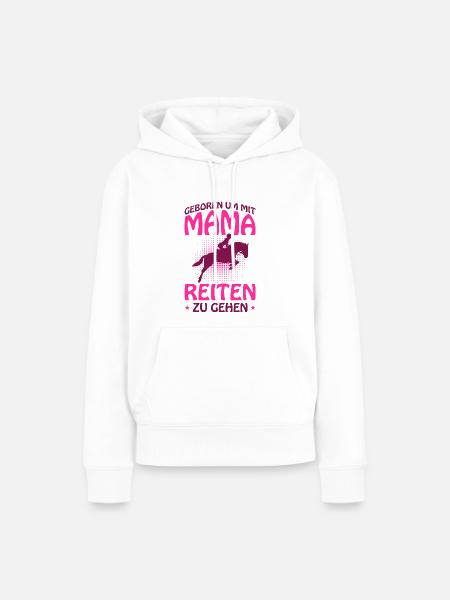 Reiten - Frauen Premium Bio Hoodie - Weiß