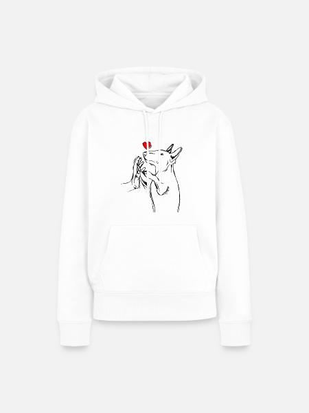Bullterrier - Frauen Premium Bio Hoodie - Weiß