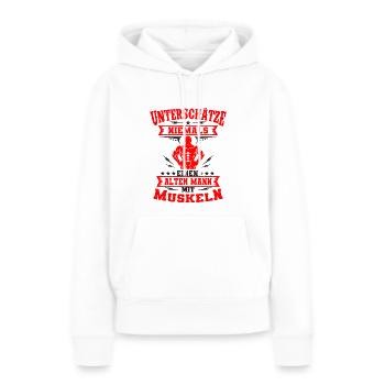 Bodybuilder - Frauen Premium Bio Hoodie - Weiß - Vorne - Julia (174cm)