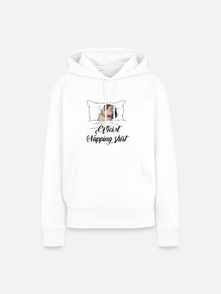 Mops - Frauen Premium Bio Hoodie - Weiß