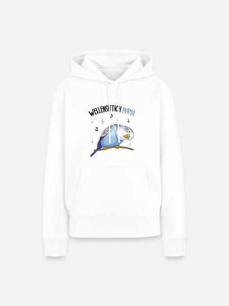 Wellensittich - Frauen Premium Bio Hoodie - Weiß