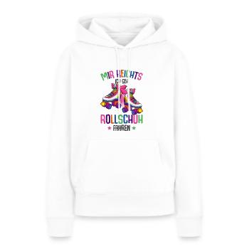 Rollschuhe - Frauen Premium Bio Hoodie - Weiß - Vorne - Julia (174cm)
