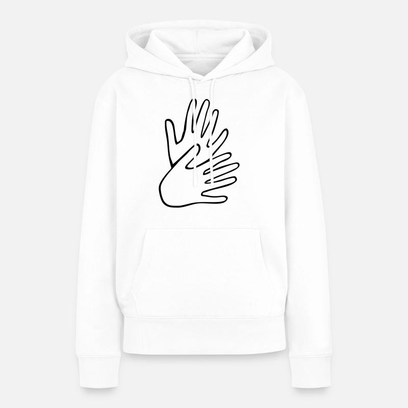 Sign Language - Women’s Premium Organic Hoodie - white