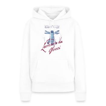 LEONARDO DA VINCI - Frauen Premium Bio Hoodie - Weiß - Vorne - Julia (174cm)